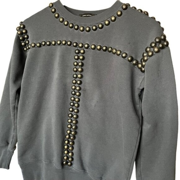 Isabel Marant Scotty Studded Sweatshirt Size 36 Small - Picture 5 of 8